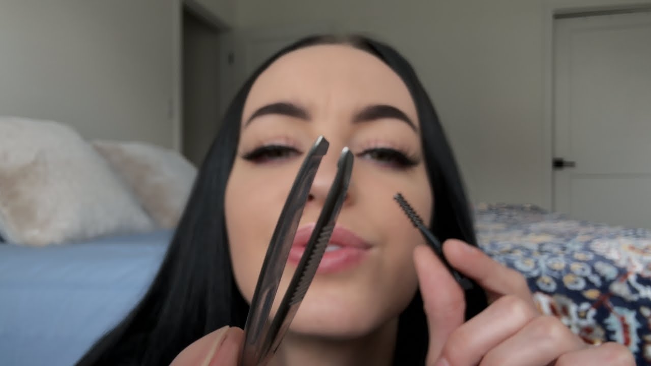 [ASMR] Plucking Your Brows With Tiny Tools RP