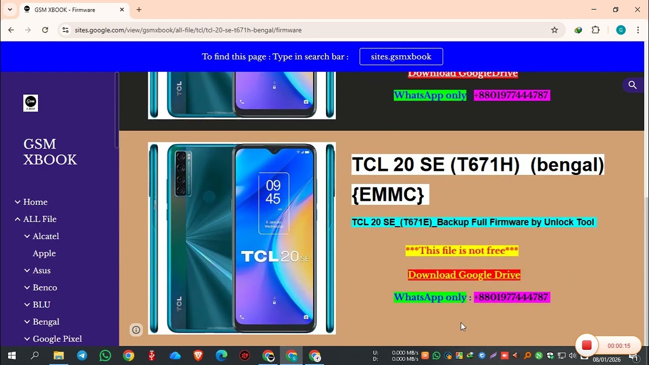 TCL 20 SE_(T671E)_Backup Full Firmware by Unlock Tool #deadbootrepair #firmware #flash #tcl #tcl20se