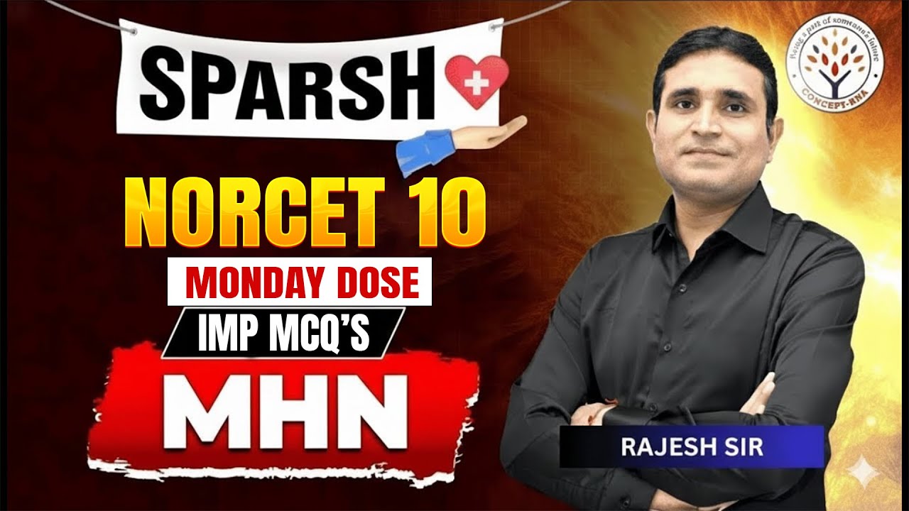 Monday Dose | MHN - Most Imp MCQ's | Sparsh | Rajesh Sir #ConceptRNA