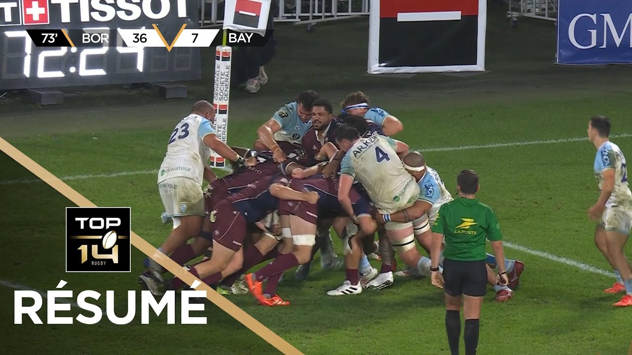 TOP 14 Season 2025-2026 D08 - Summary Union Bordeaux-B&egrave;gles - Aviron Bayonnais