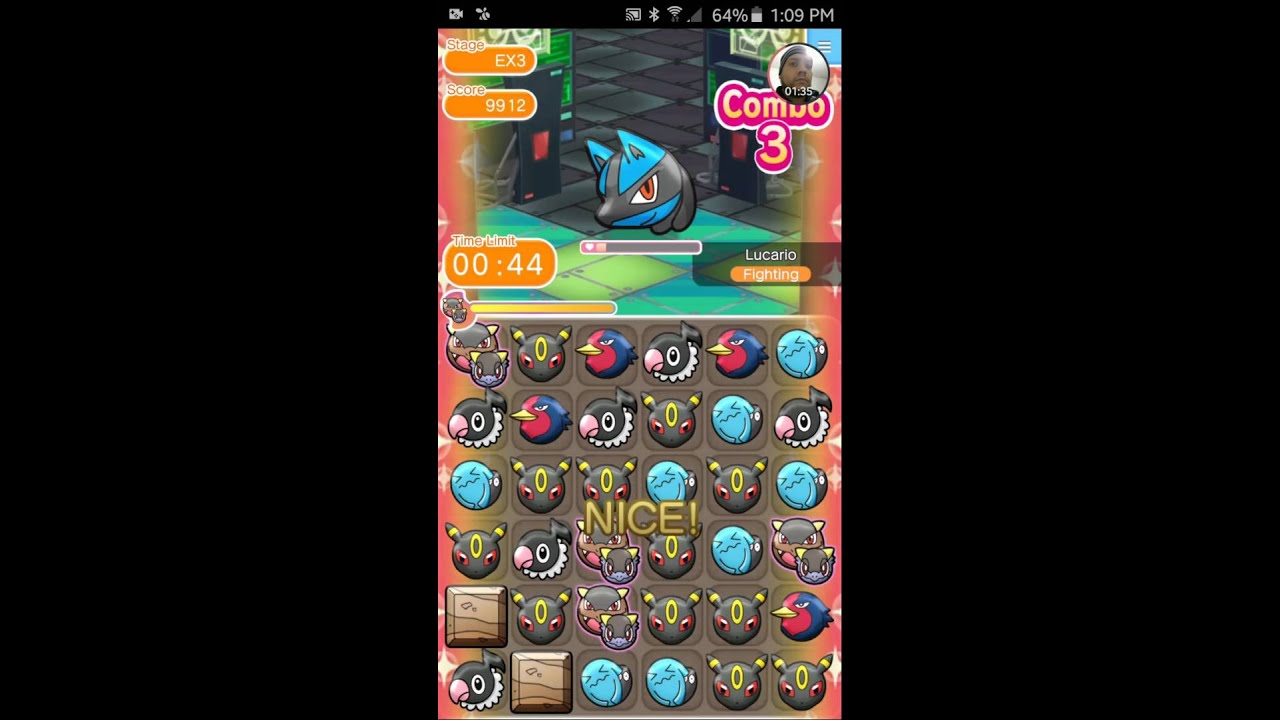 Pokémon Shuffle Mobile Stage EX 3 Lucario