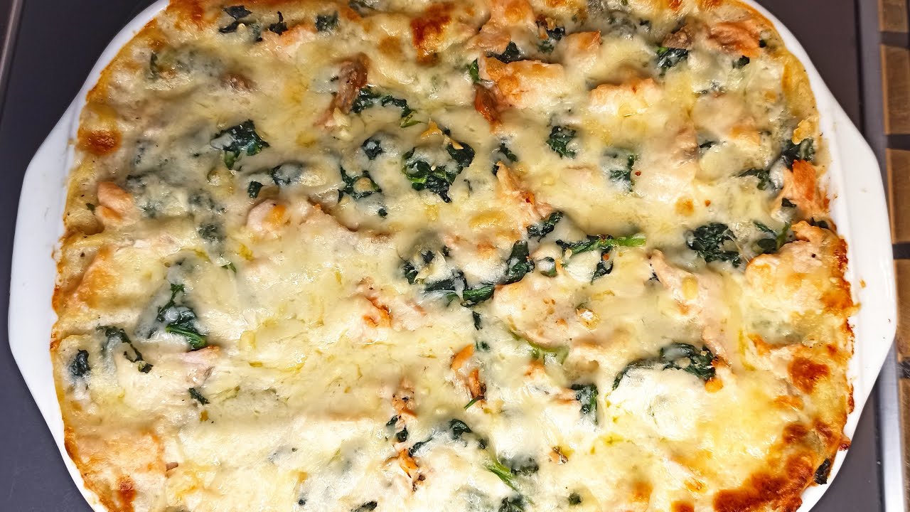 LASAGNA / HOW TO MAKE LASAGNA WITH SALMON AND SPINACH