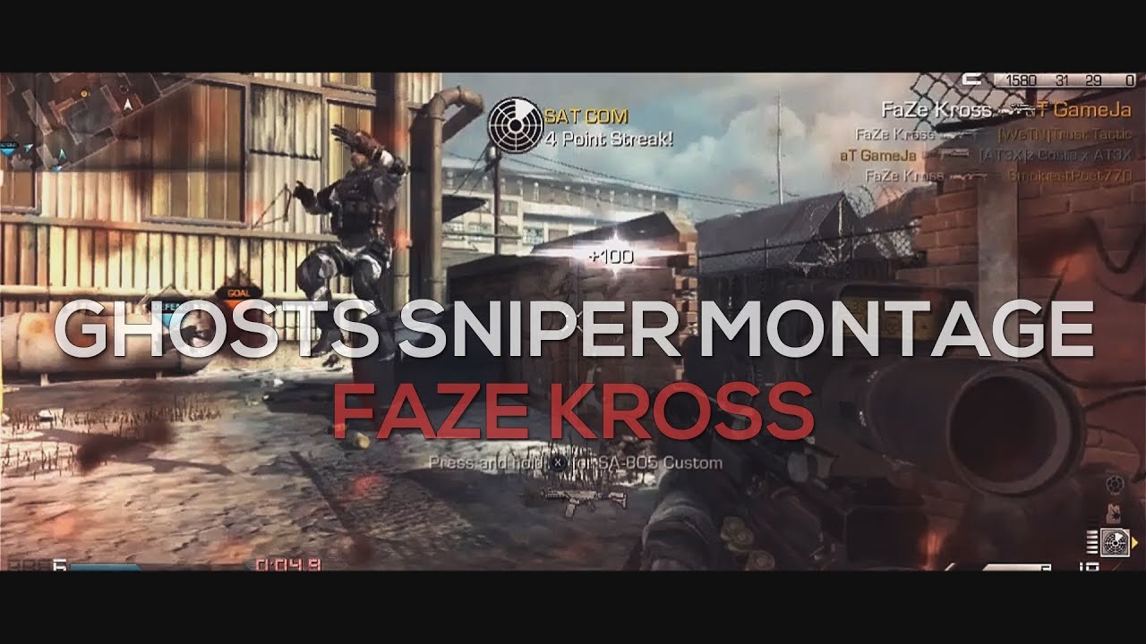 FaZe Kross: First Call of Duty GHOSTS Sniping Montage (COD Ghosts)