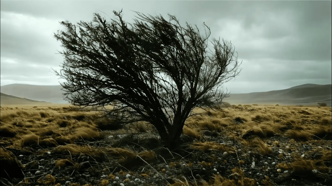 10 Hours | Roaring Wind Through Grass & Trees | Relax, Sleep, Meditate