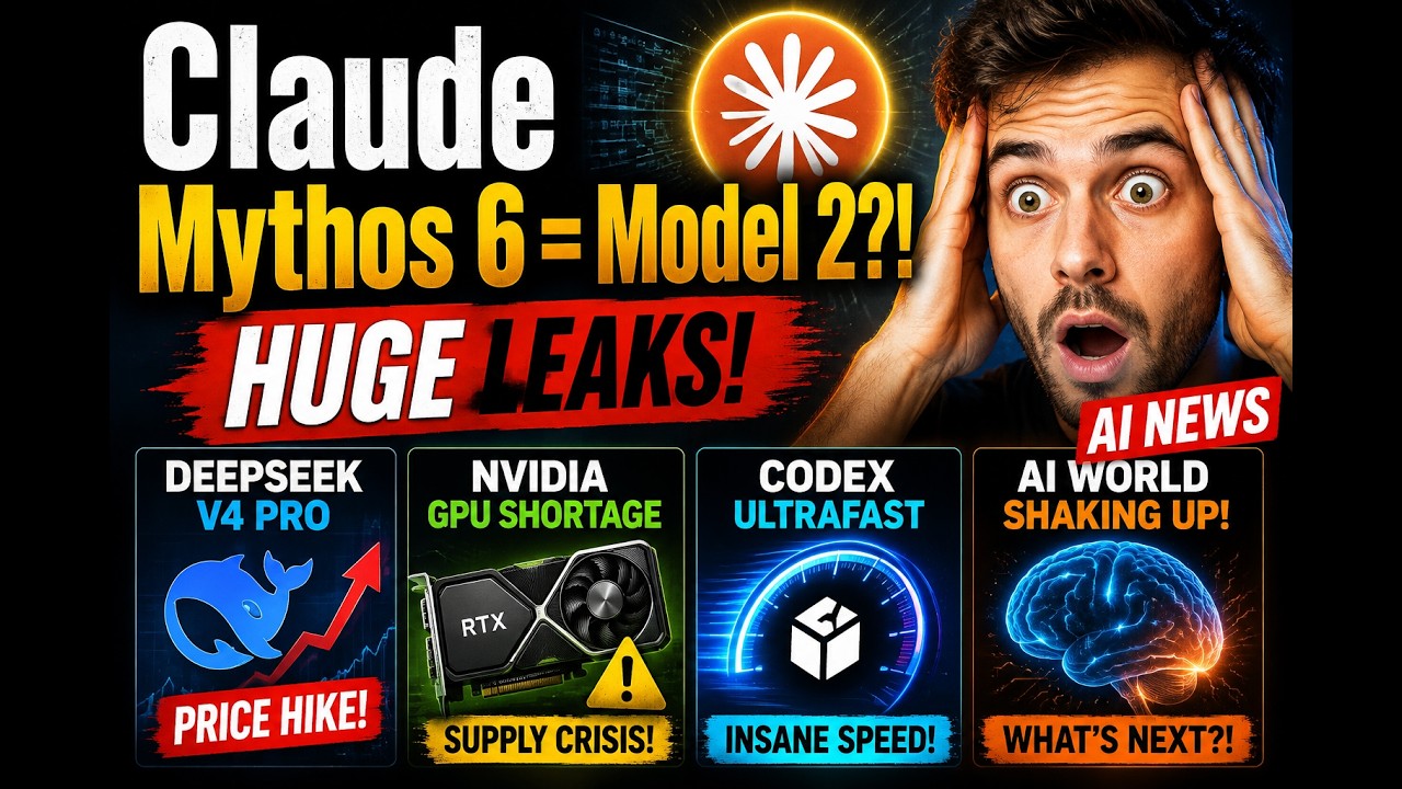 Claude Mythos 6=Model 2?! HUGE Leaks, DeepSeek V4 Pro Price, Nvidia GPU Shortage, & Codex Ultrafast