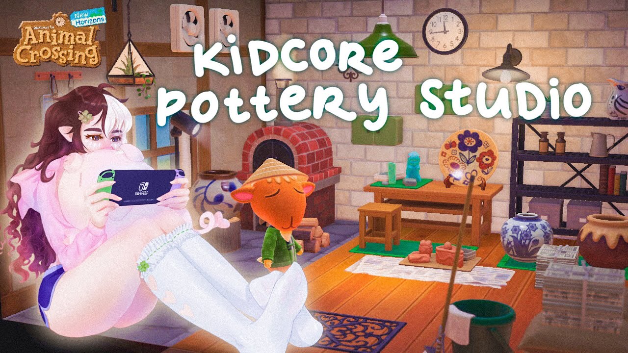 I made the cutest kidcore pottery studio〈speedbuild〉『Animal Crossing New Horizons』