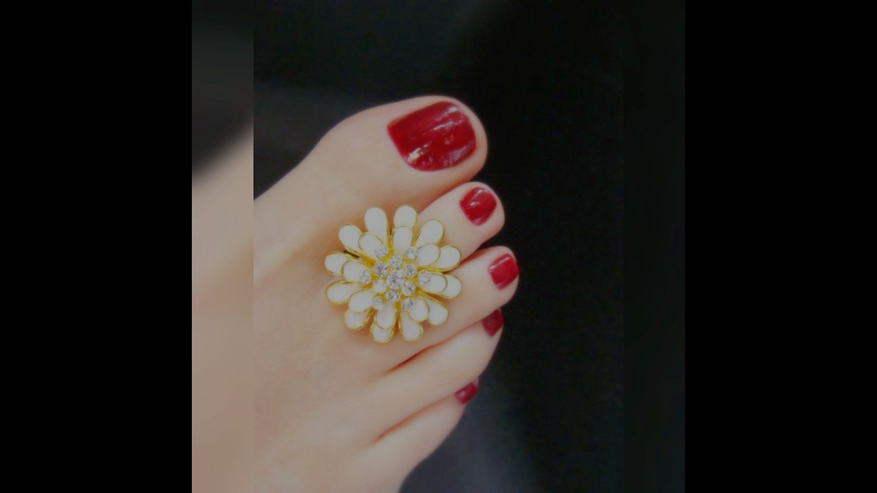 Toe and Toes Rings design for pretty women and girls | #ring #toering #toeringdesign
