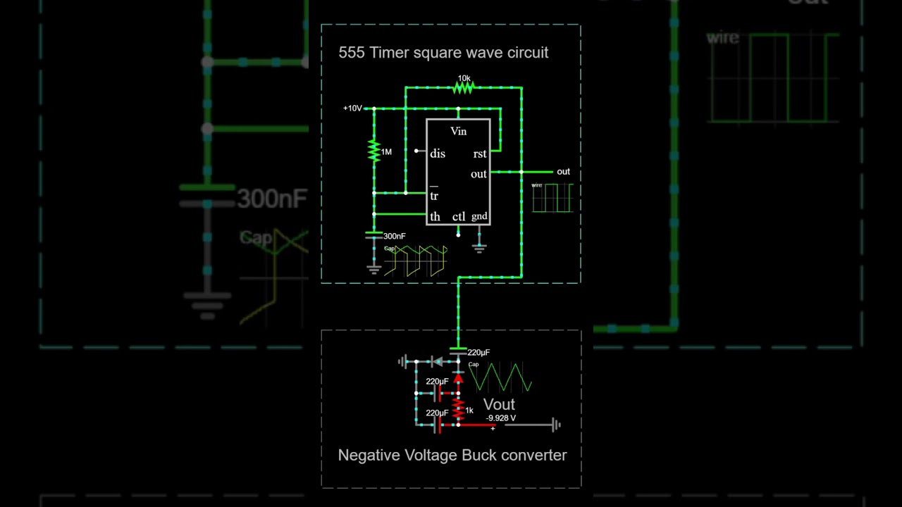 555 timer   Negative Voltage Buck Converter