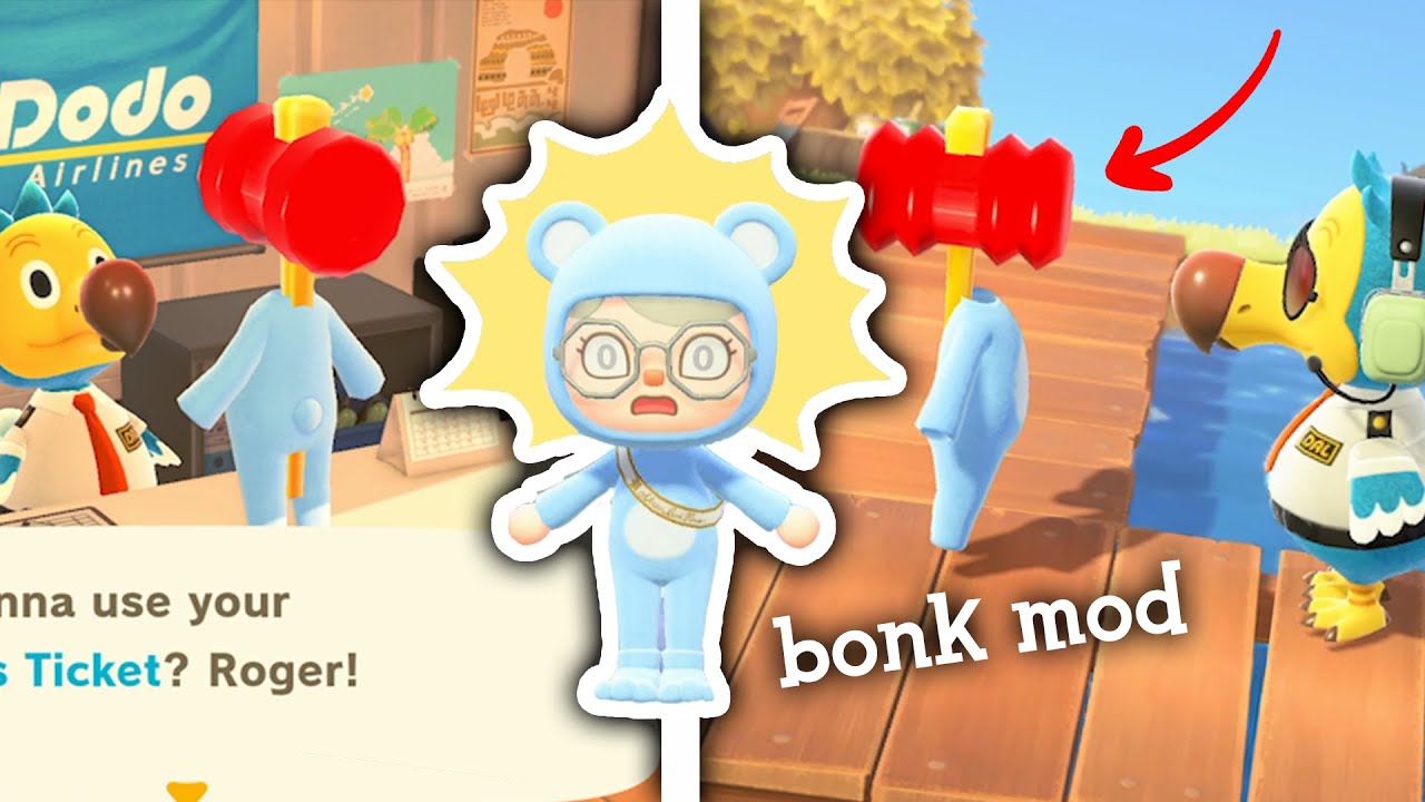 Cursed villager turns into bonk hammer from New Leaf