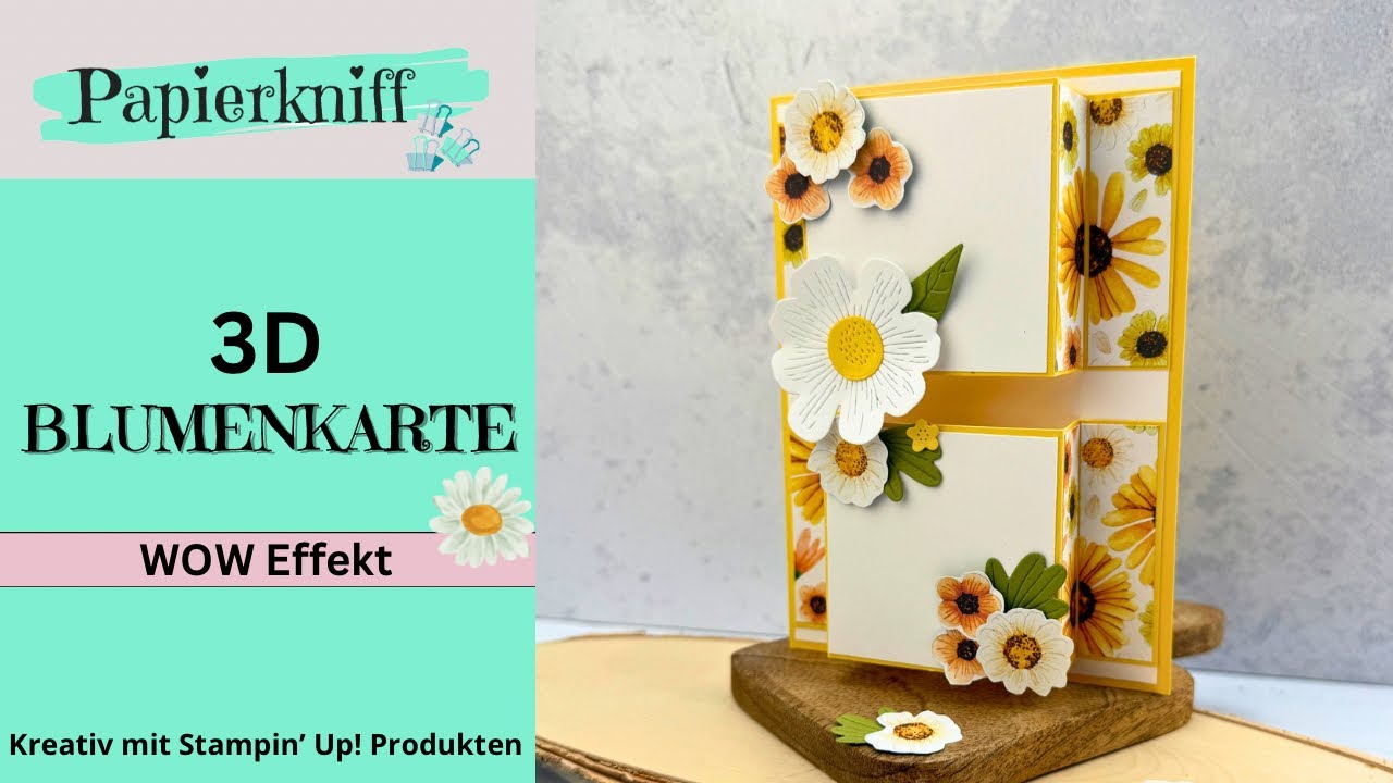 🌼 3D Blumenkarte mit WOW-EFFEKT basteln– EINFACH & BESONDERS! | Für Geburtstag & mehr