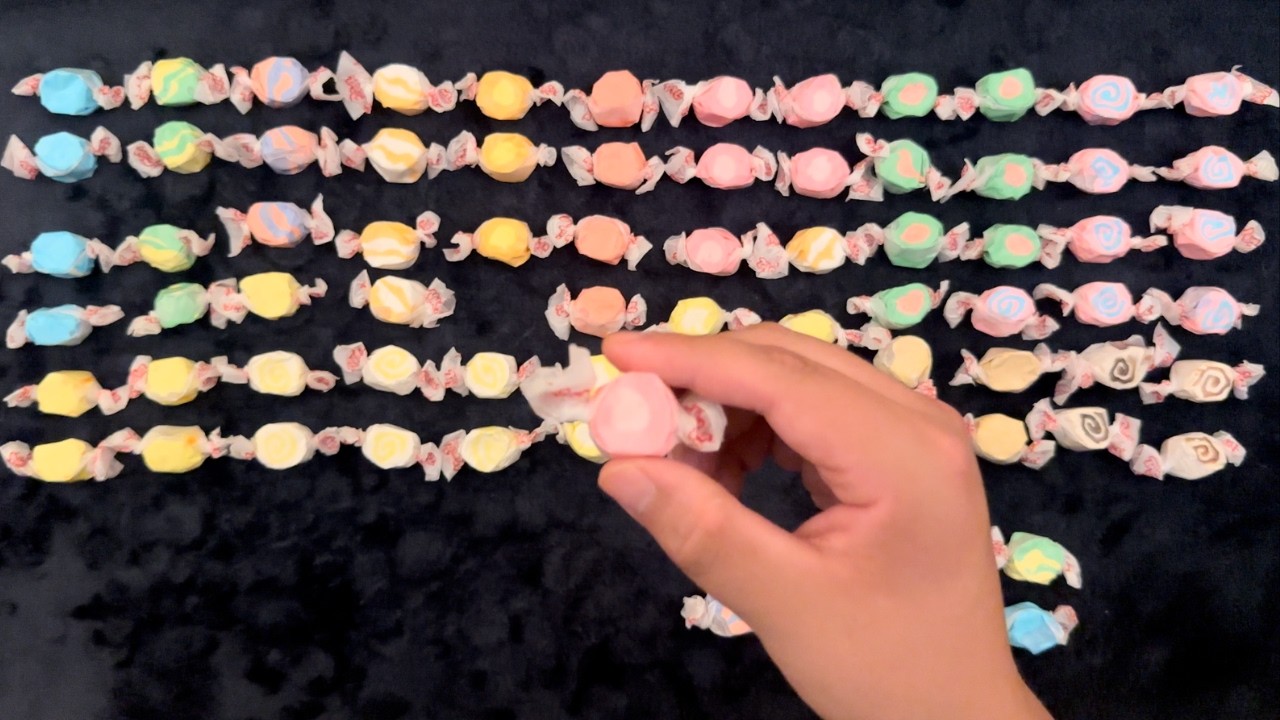 Fresh Off the Coast Salt Water Taffy (soft spoken whispers ASMR taste test)