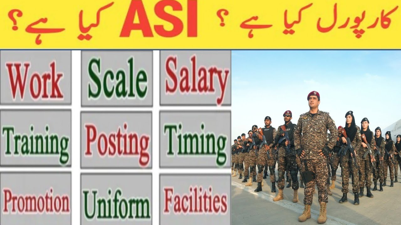 ASF complete information | Asi & Corporal complete detail | Asf salary 2024