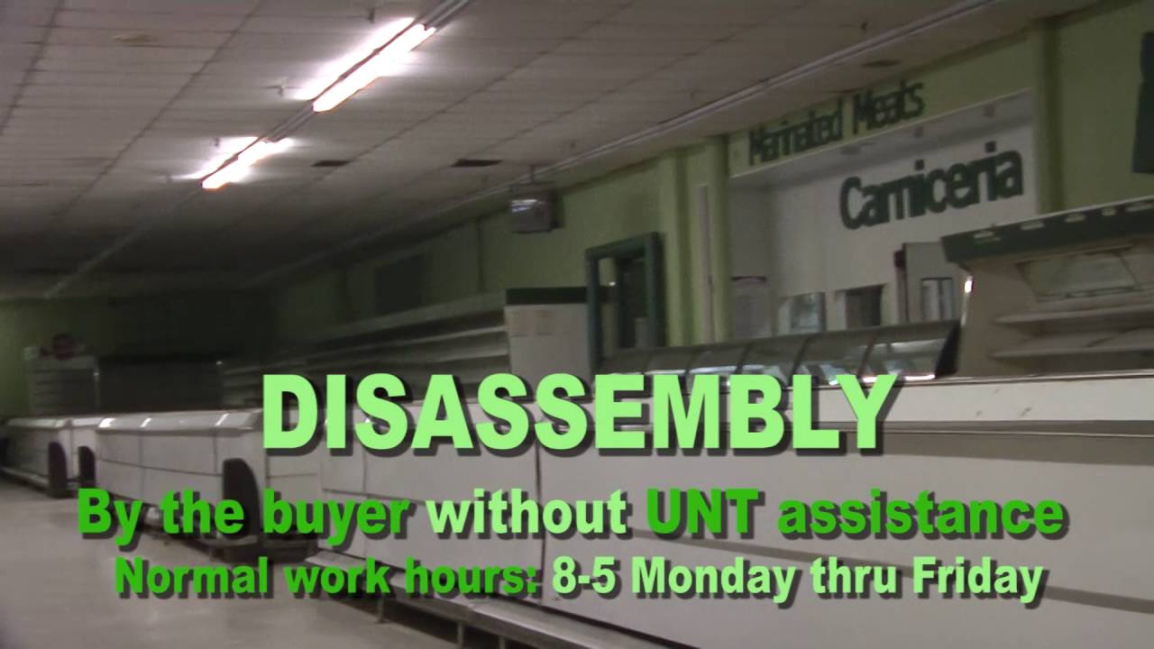 SURPLUS ITEMS AT OLD SACK-N-SAVE BUILDING by UNT in Denton Texas