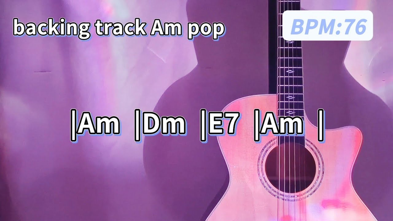 Backina Track Am POP | 76 BPM #guitarsolo #backingtrack #guitar #Jam