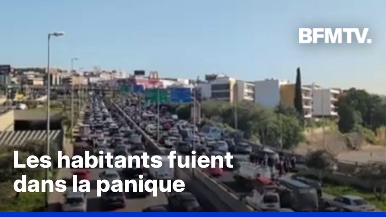 Banlieue sud de Beyrouth: les habitants fuient dans la panique apr&egrave;s un appel isra&eacute;lien &agrave; &eacute;vacuer
