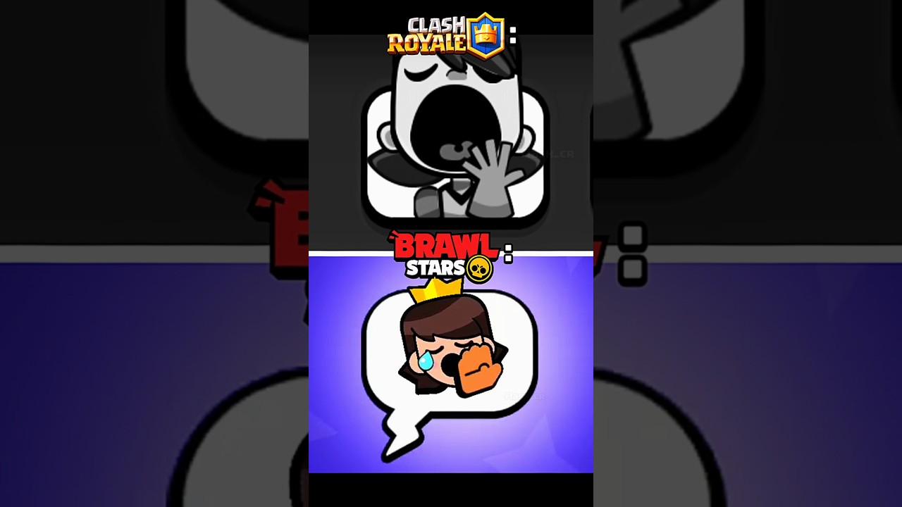 EMOTES in #ClashRoyale VS PINS in #BrawlStars 🫢🔥 #shortsfeed #supercell #foryou