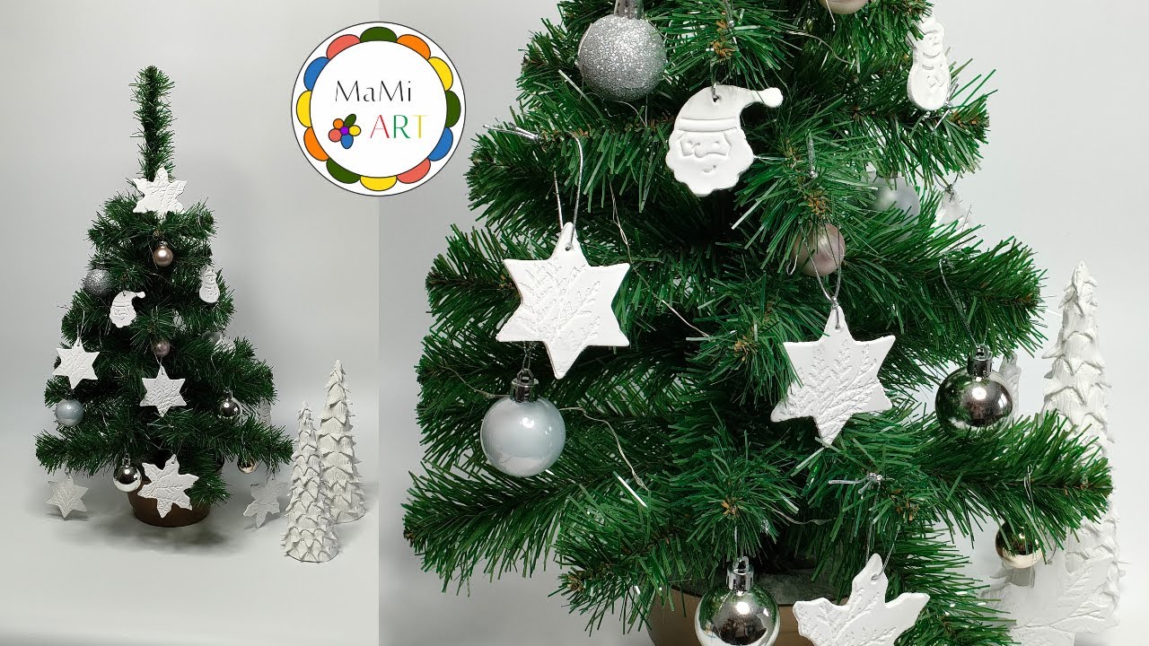 Proste, tanie i śliczne  dekoracje świąteczne z gliny plastycznej 🎄✨