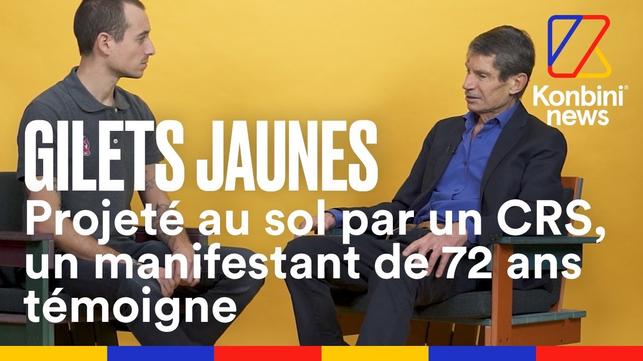 Gilets jaunes : projeté au sol par un CRS, un manifestant de 72 ans témoigne