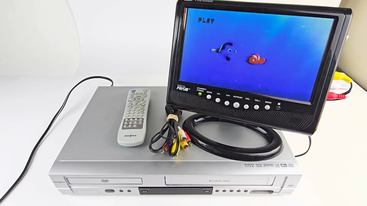 Insignia IS-DVD040924A DVD VHS VCR Combo w/Remote & Cables Tested Tape Player Ebay Mercari Video