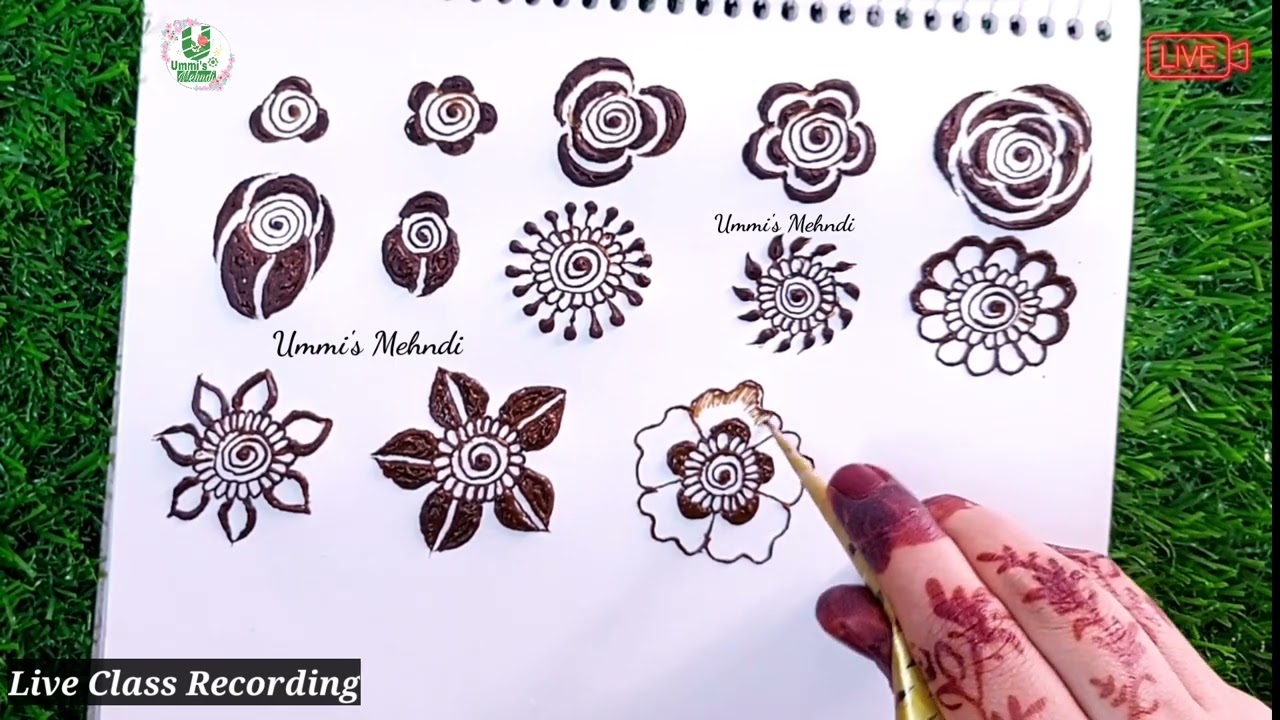 Mehndi class video || mehndi lagana sikhe || mehndi flower kese banaye || Ummi'smehndi