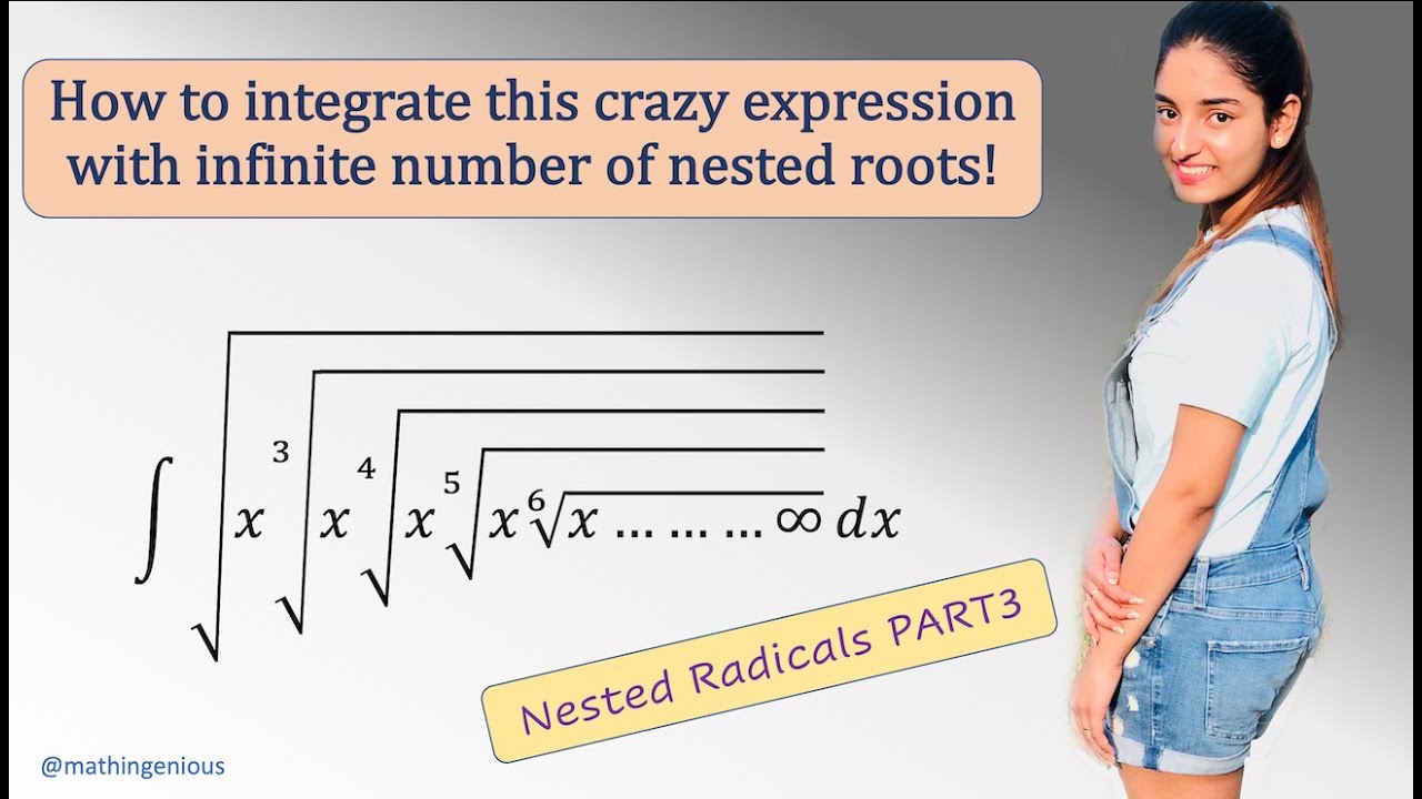 How to integrate this crazy expression with an infinite number of roots |Nested Radicals|Part3