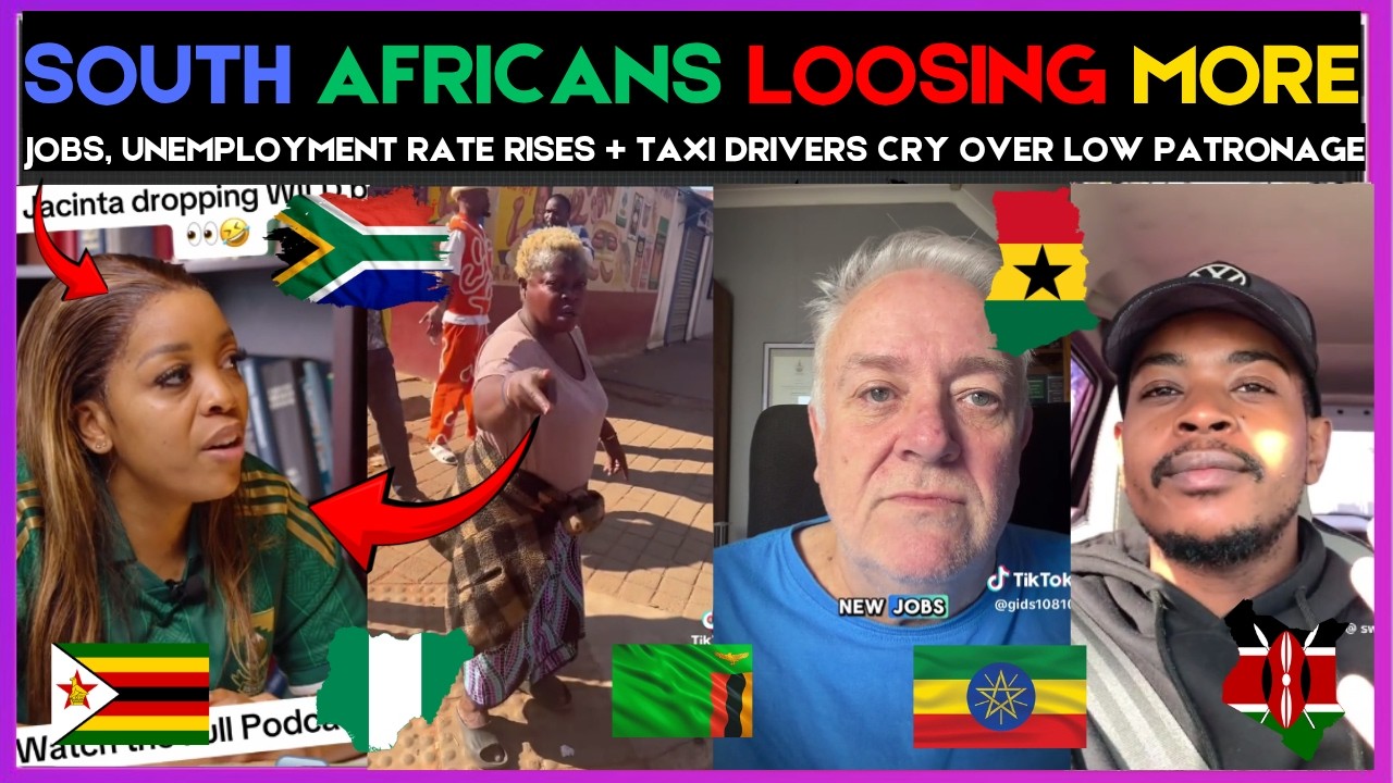 🇿🇦🇬🇭 SOUTH AFRICANS LOOSING MORE JOBS, UNEMPLOYMENT RATE RISES + TAXI DRIVERS CRY OVER.. | Kamma Dyn