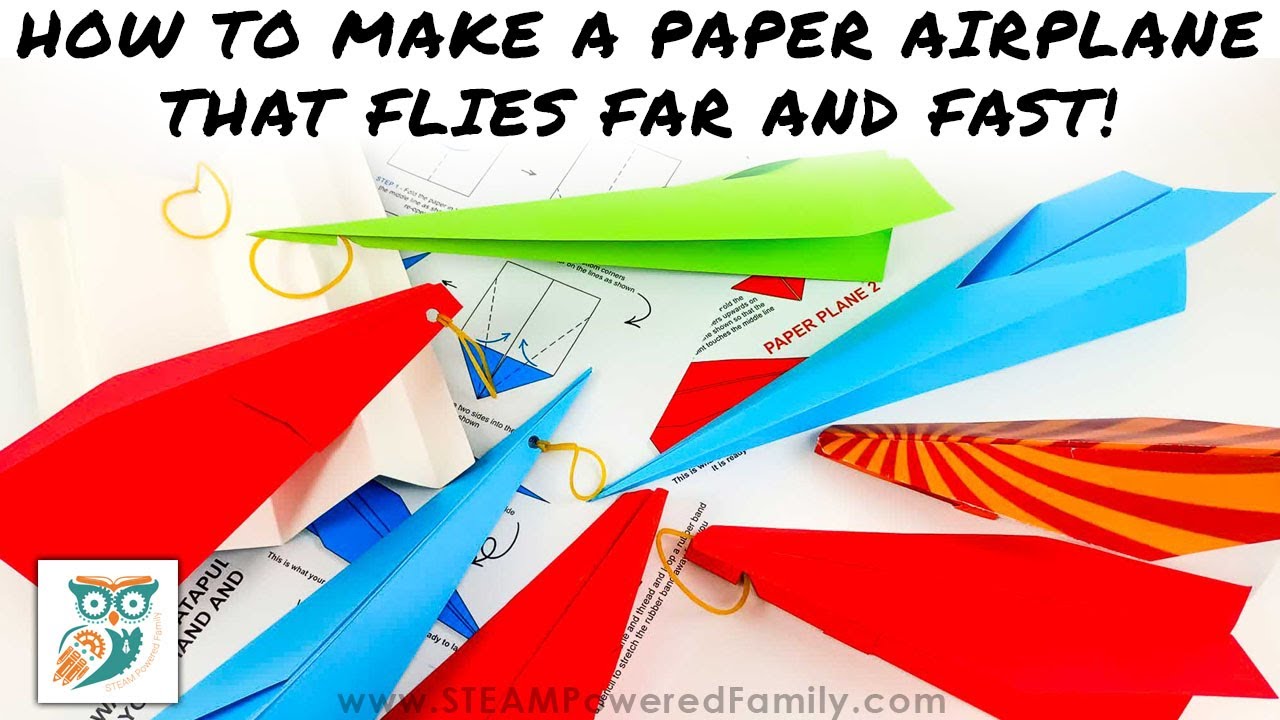 Build Paper Airplanes with Launchers that Fly Fast and Far - STEM Project Fun for Kids!