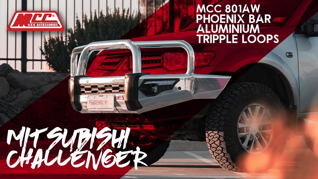 Premium Phoenix Aluminium steel bulbar from MCC4x4 on Mitsubishi Challenger.