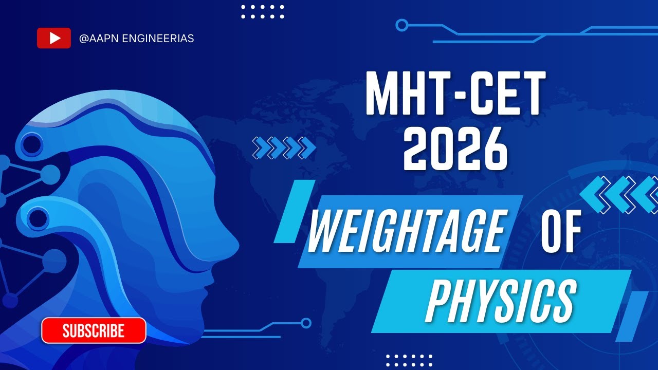 PHYSICS CHAPTERWISE WEIGHTAGE FOR MHT-CET 2026 || PHYSICS SCORING TOPICS || MHT-CET 2006 || #mhtcet