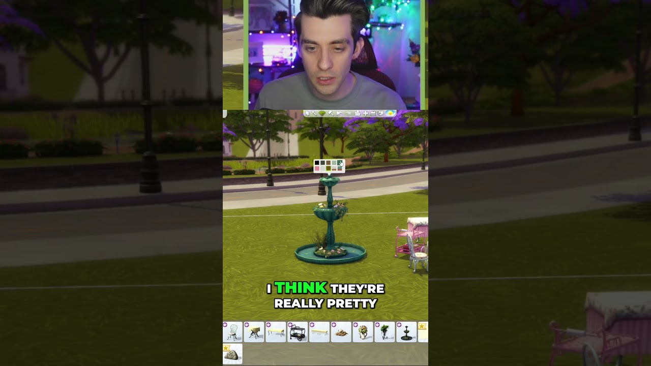 Мне очень понравился новый фонтан в &laquo;Чайной комнате&raquo; из The Sims 4.