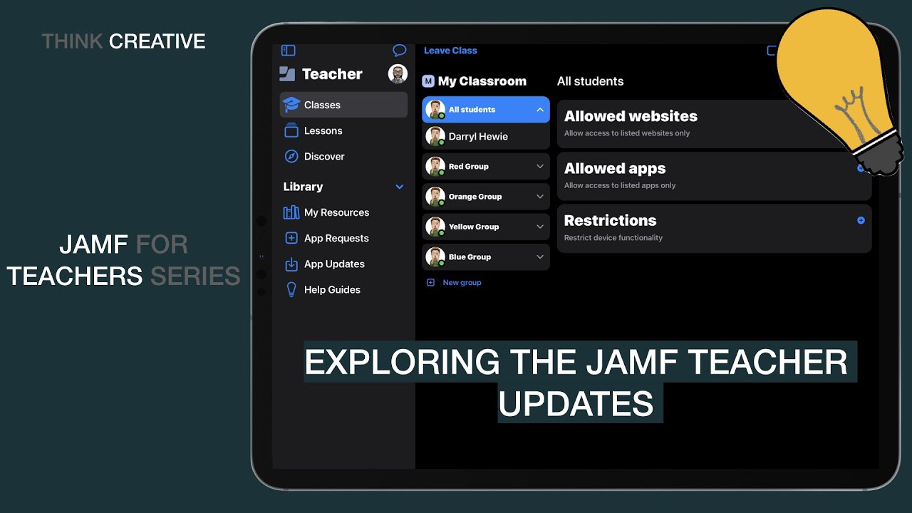 Изучение новых обновлений Jamf Teacher