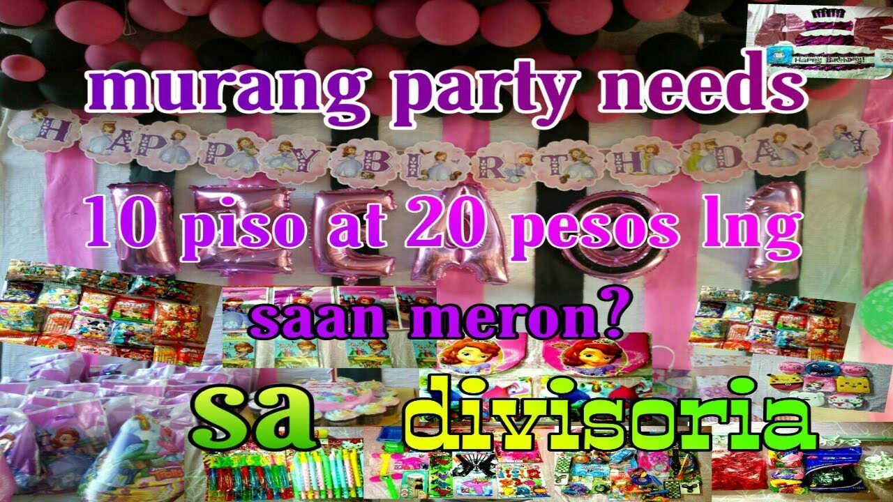 PINAKA MURANG BILIHAN NG PARTY NEEDS AT LARUAN SA DIVISORIA l HALAGANG 10 AT 20 LANG NA LARUAN