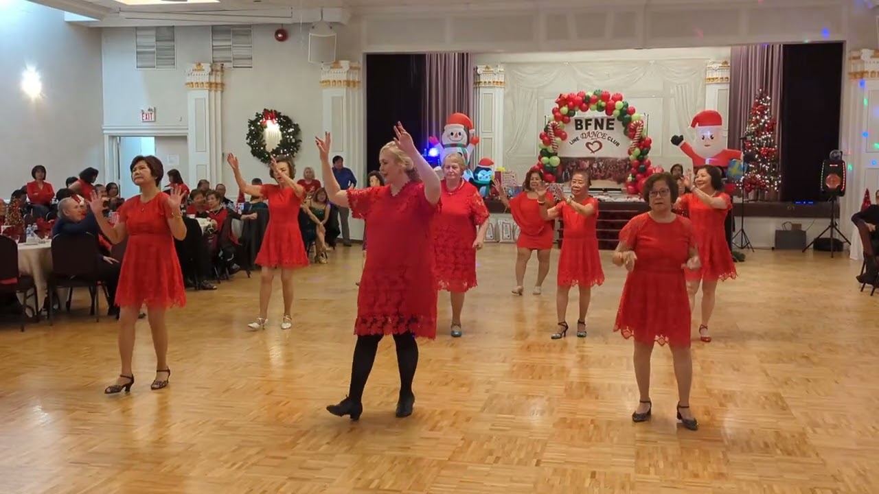 It's Christmas Time at BFNE Line Dance Performance