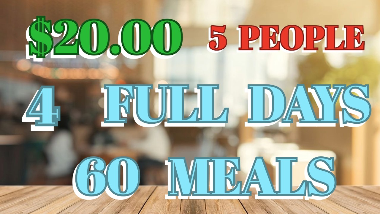 (fixed) $20.00 FED MY FAMILY OF 5 |4 DAYS | 60 MEALS.