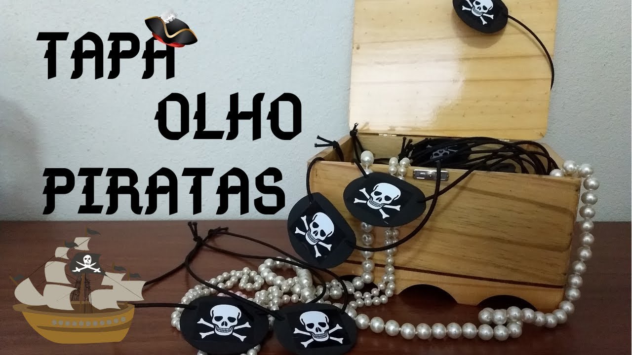 TAPA OLHO PIRATAS - SUPER  FÁCIL E ECONÔMICO