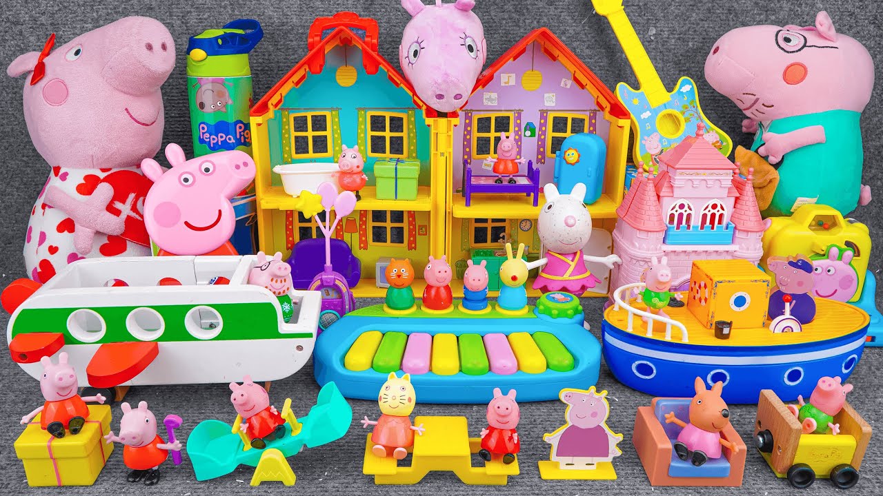 Peppa Pig ASMR | 94 Minutes Satisfying with Unboxing Cute Peppa Pig Family House Playset 💛