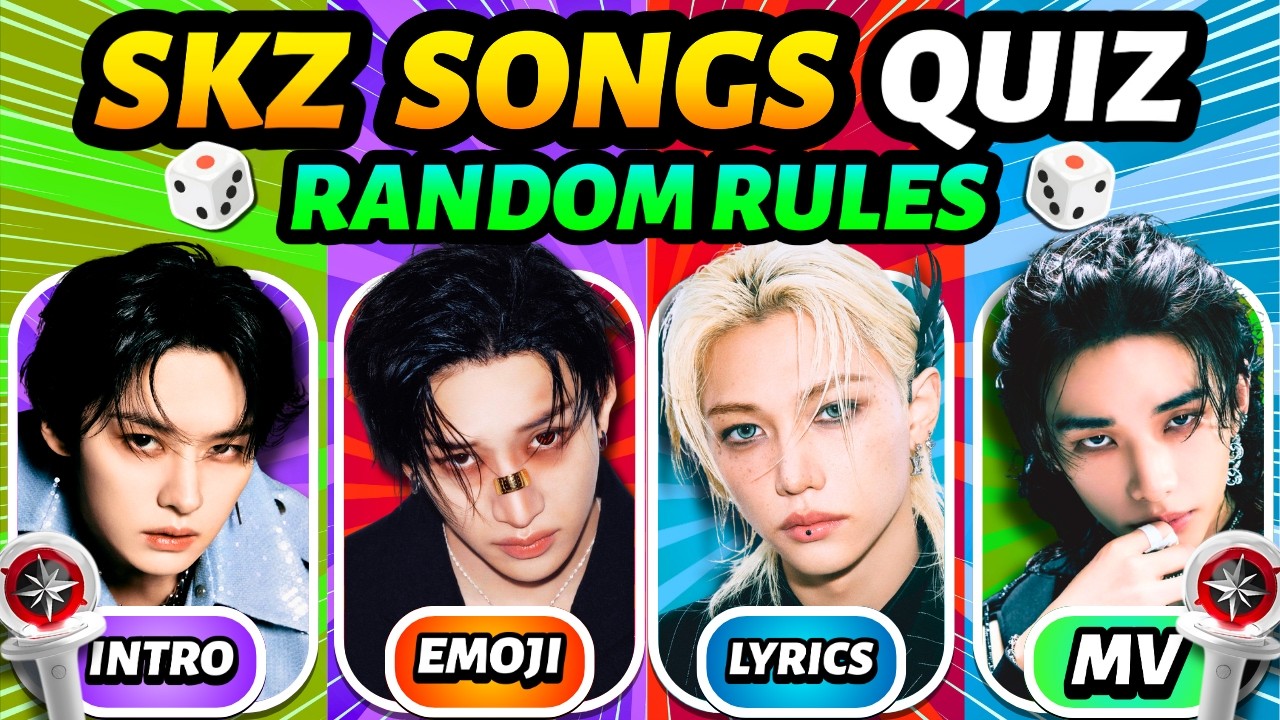 🌟 Guess 50 STRAY KIDS Songs By The RANDOM RULES 🎲 | STRAY KIDS QUIZ ❤️🖤