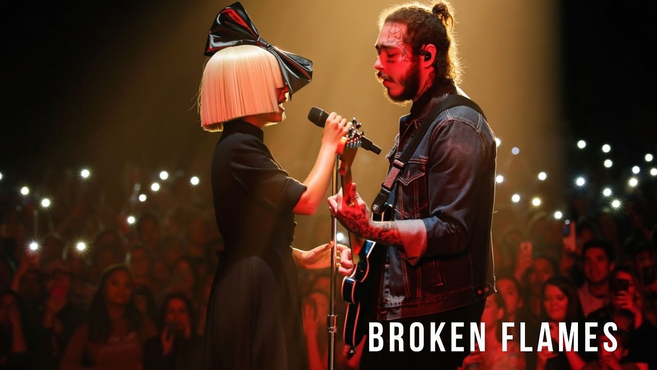 Post Malone ft. Sia – Broken Flames ( Lyrics Video)AI Music
