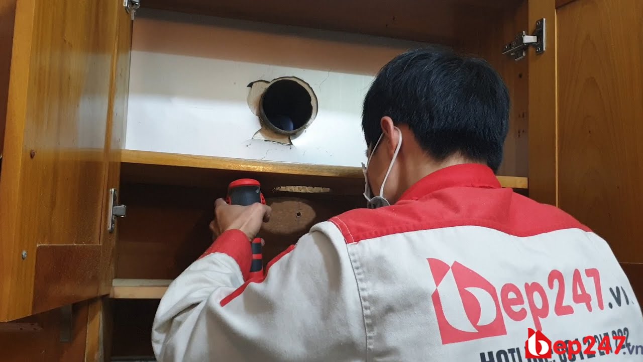 Hướng Dẫn Lắp Đặt Hút Mùi Kính Cong || Bep247.vn