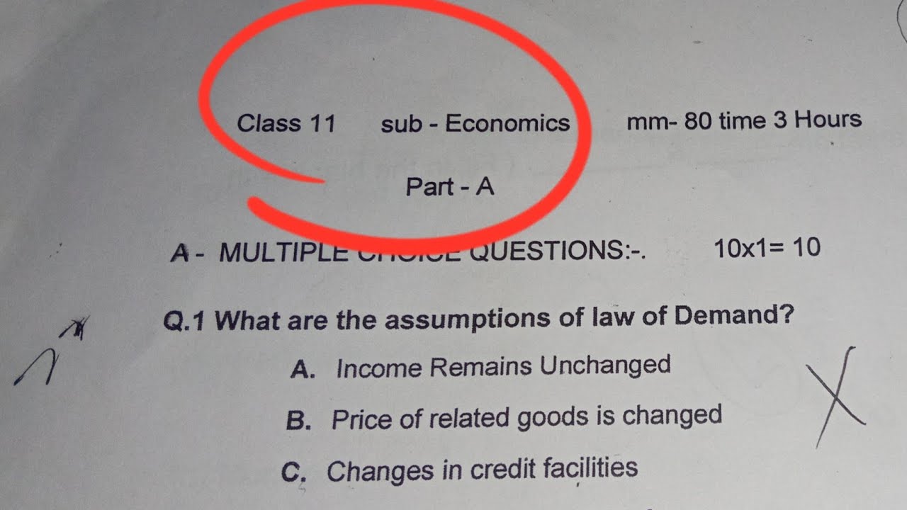 Economics Paper Review 🤡 | Class 11 Cbse | Final Exam 