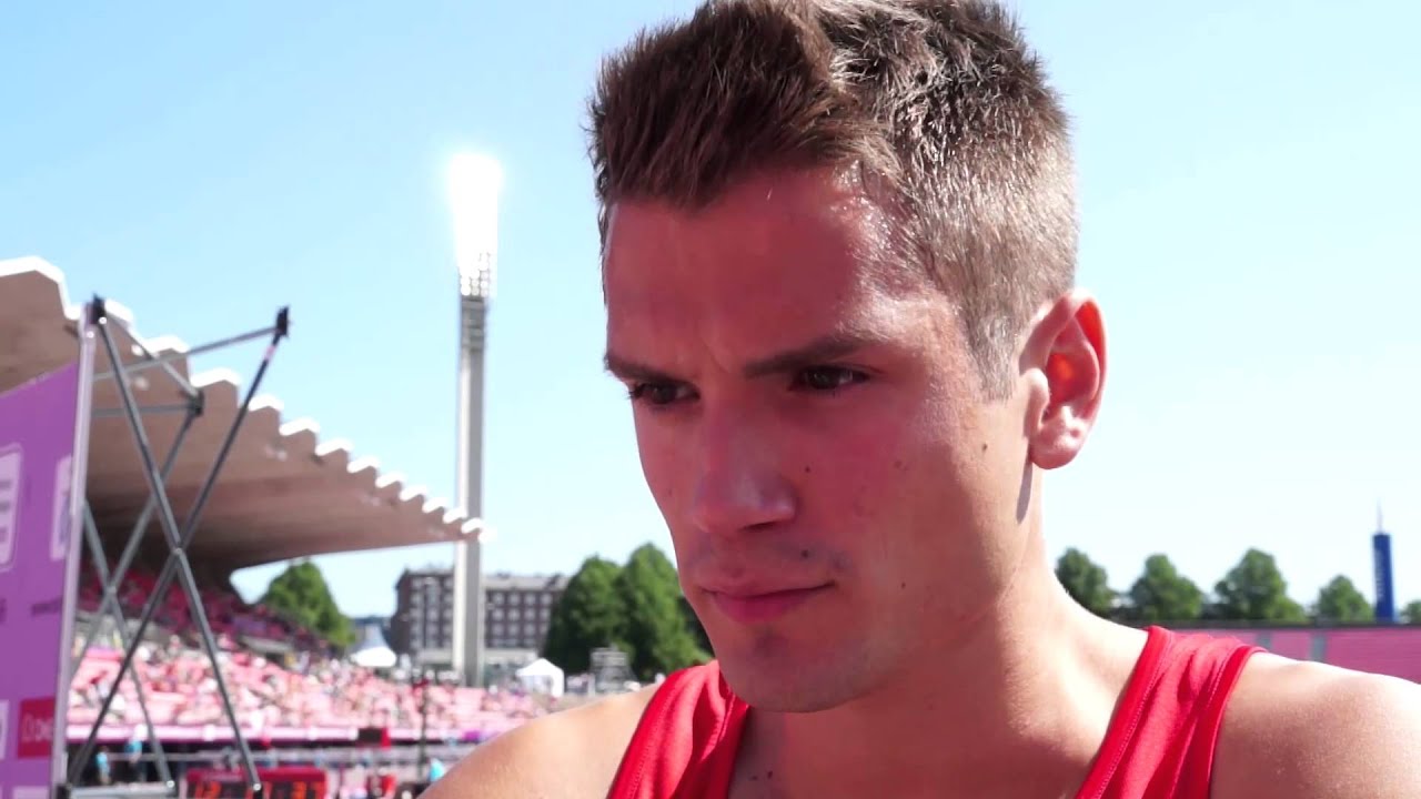 Vladimir Vukicevic (NOR) after semi-finals 110m Hurdles, Tampere 2013