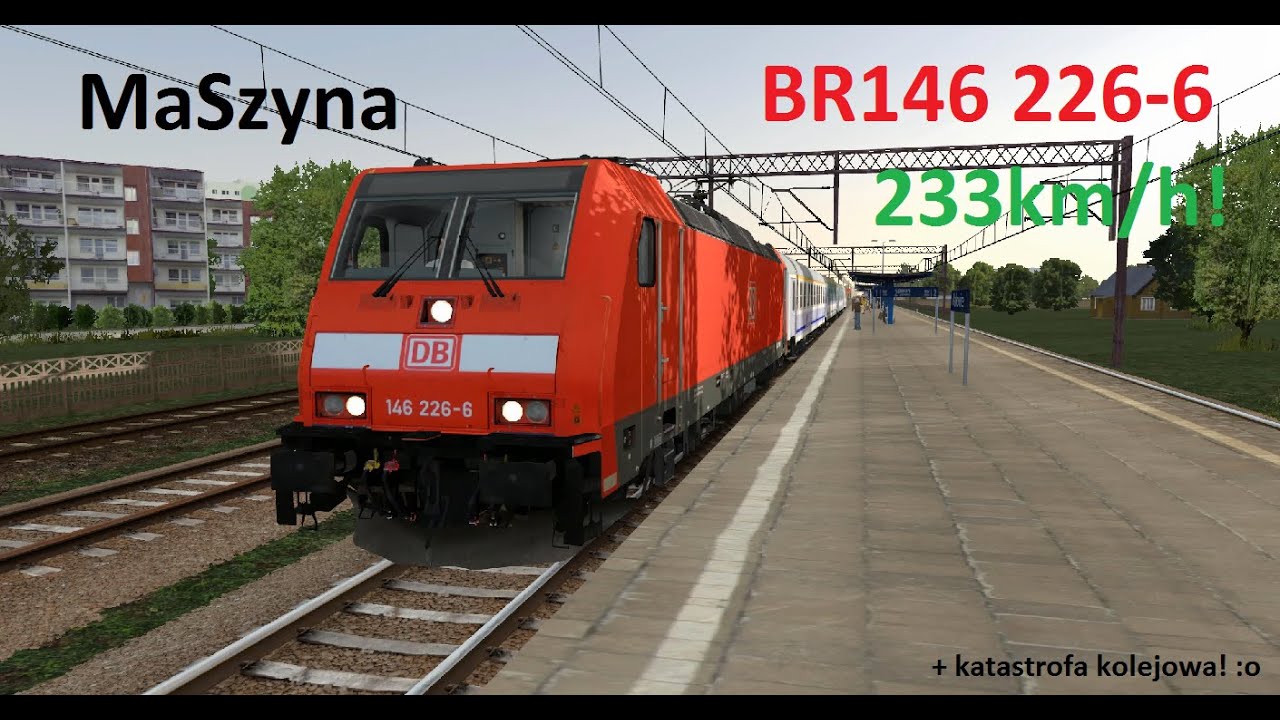 MaSzyna rekordy prędkości #1 - BR 146 226-6  233km/h + wykolejenie!