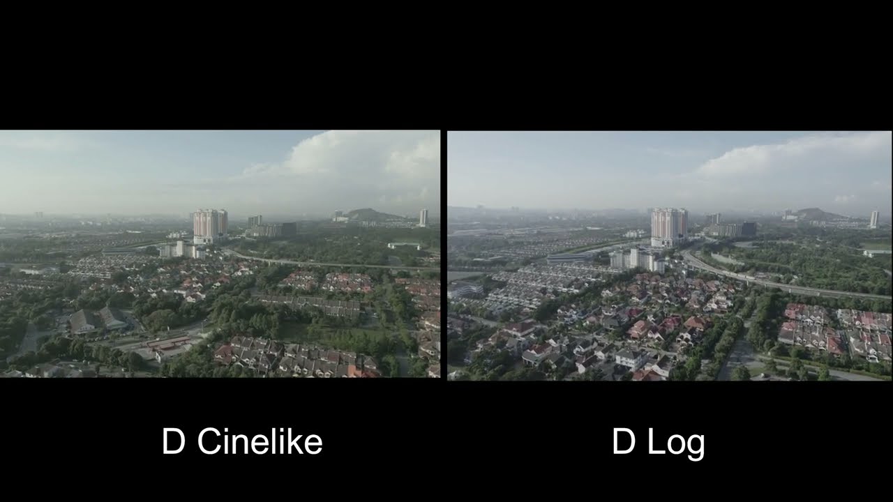 DJI Mini 3 Pro vs Air 2S - Comparison D - Cinelike Vs D - Log