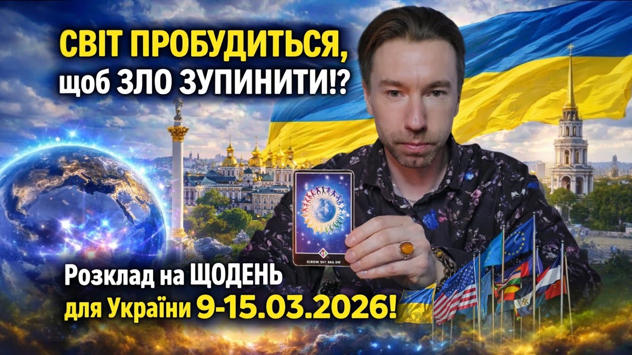 🌍 СВІТ ПРОБУДИТЬСЯ, щоб ЗЛО ЗУПИНИТИ⁉️ Розклад на ЩОДЕНЬ для України 9-15.03.2026❗️