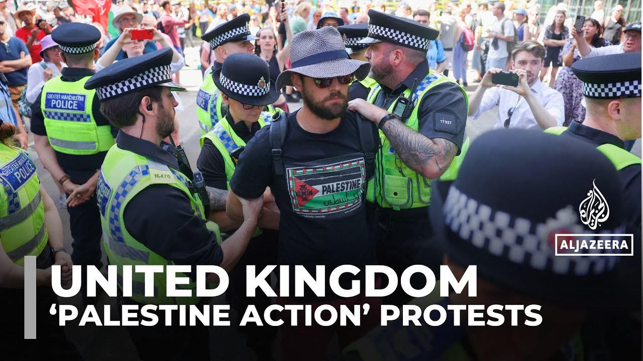 UK police arrest dozens at protests against Palestine Action ban