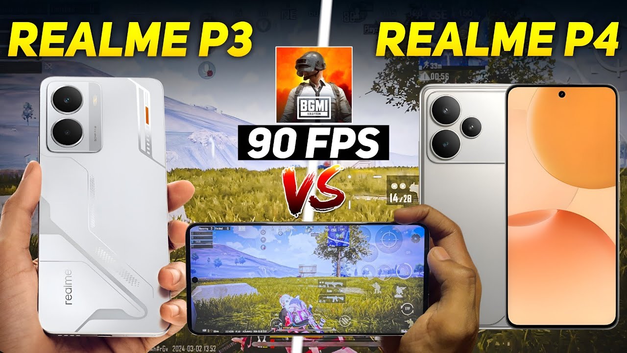 Realme P4 vs Realme P3 🔥 Best 90 fps Gaming Mobile Phone Under 15000 Rs | 90 FPS BGMI TEST