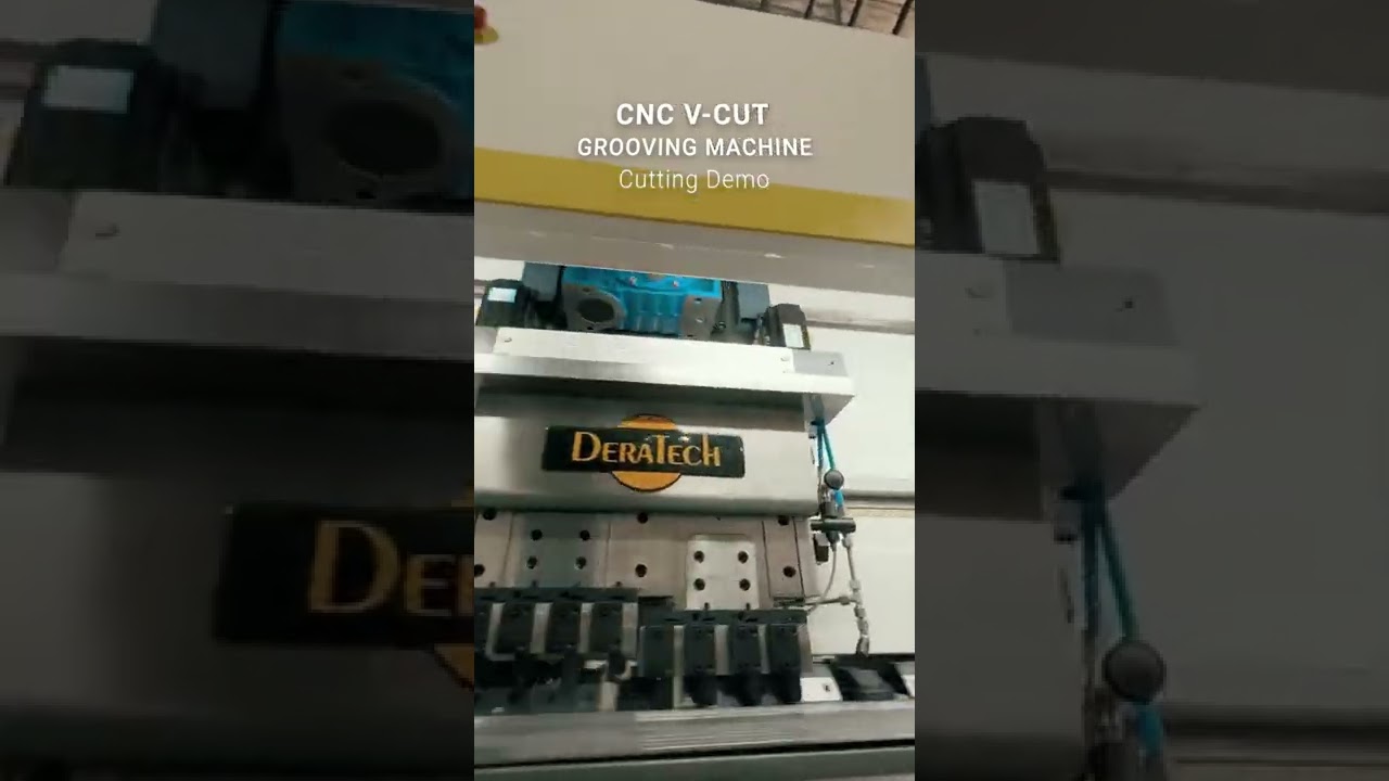 CNC V-Cut Grooving Machine Cutting Demo