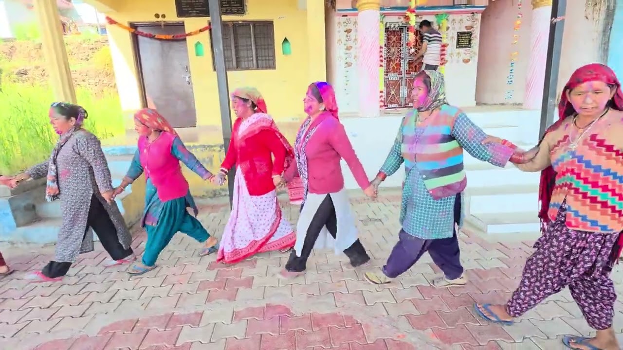 Holi celebration   in village 