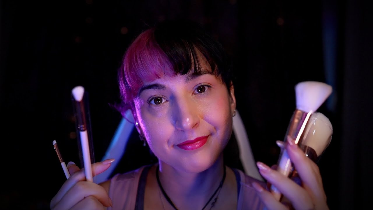 Doing your makeup until you fall asleep asmr