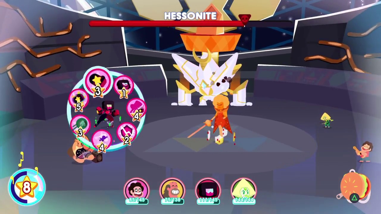 Steven Universe: Save the Light ps4 Hessonite boss (Bad ending)